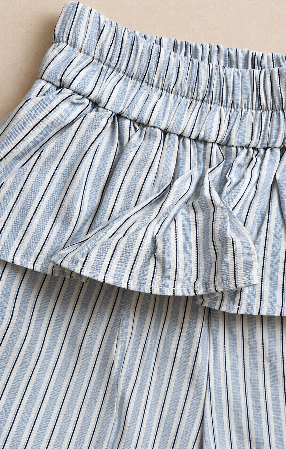 Apron Petite Long Pants Striped Blue detail