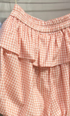 Apron Bubble Petite Shorts Peach