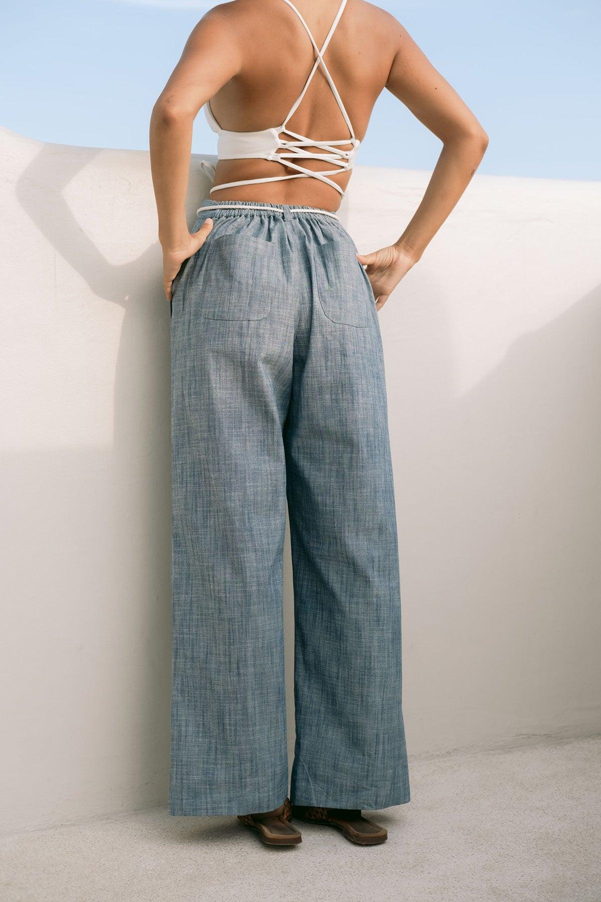 Ari Long Pants Misty Blue - EESOME