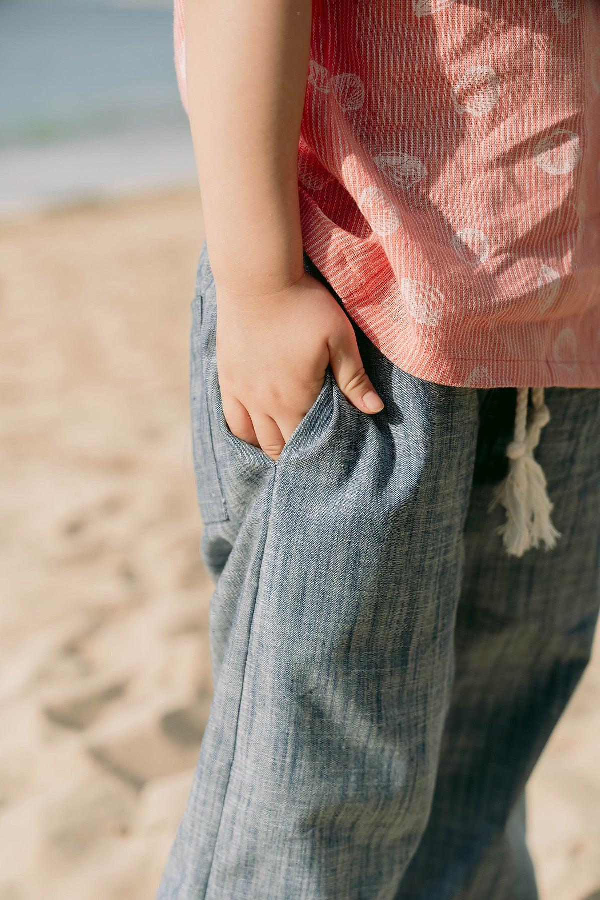 Ari Petite Pants Blue - EESOME