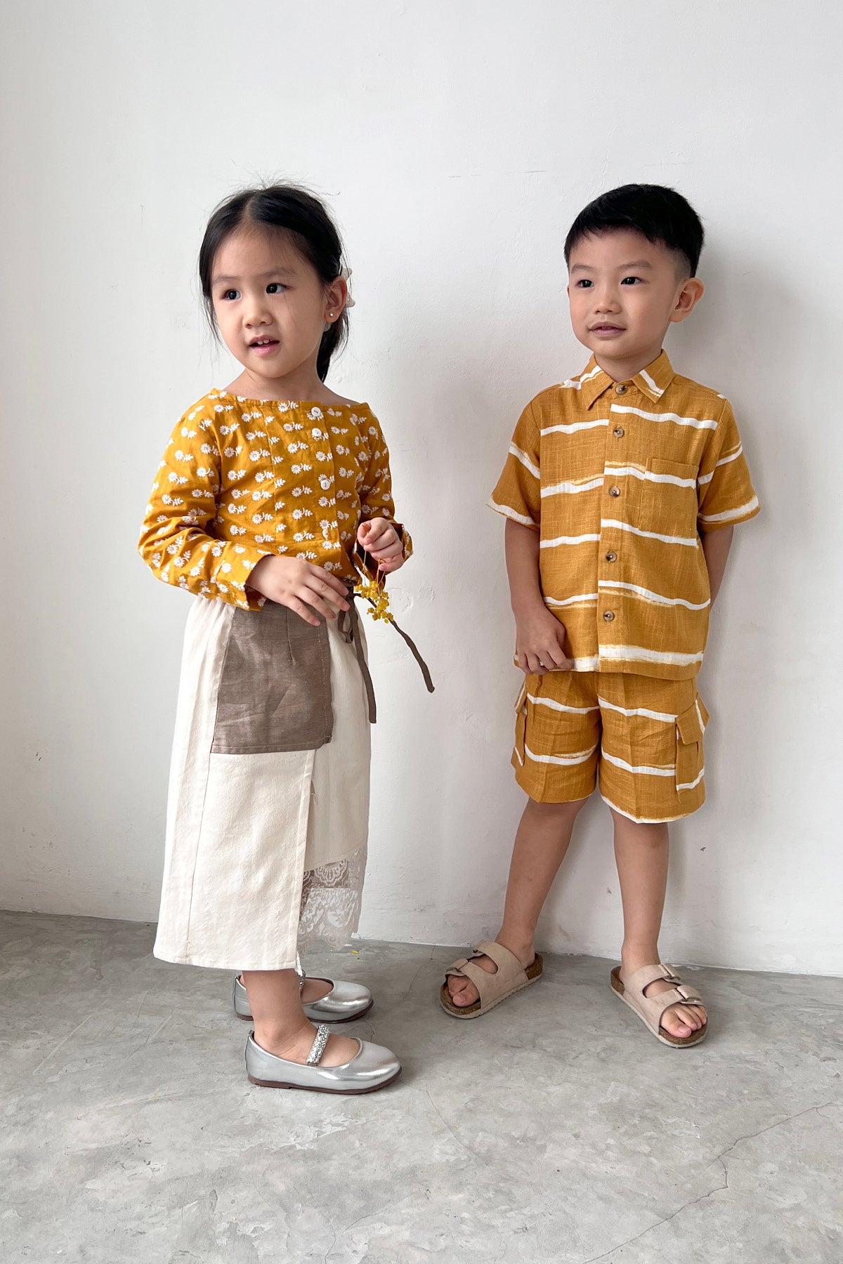 Atlas Petite Skirt Beige/Brown - EESOME