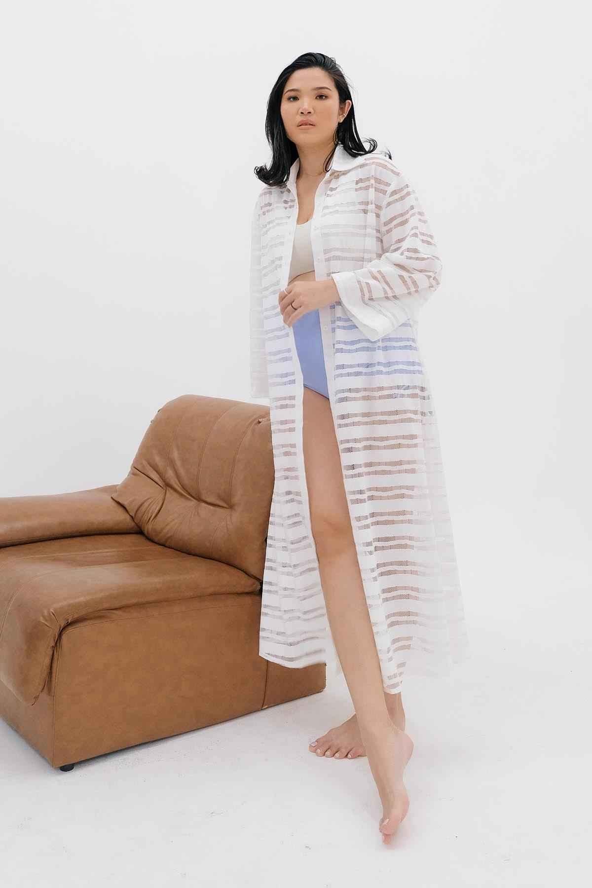 Bayang Long Top Off White - EESOME