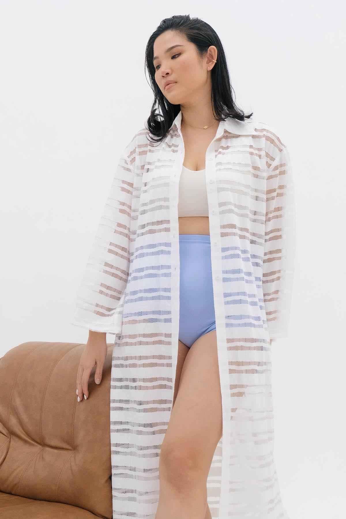 Bayang Long Top Off White - EESOME