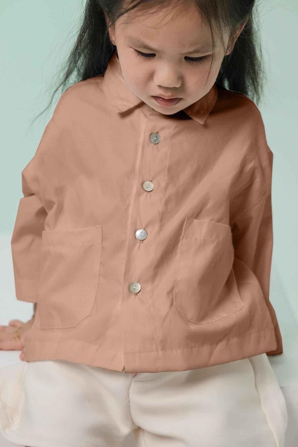 Bira Petite Shirt Milk Tea - EESOME
