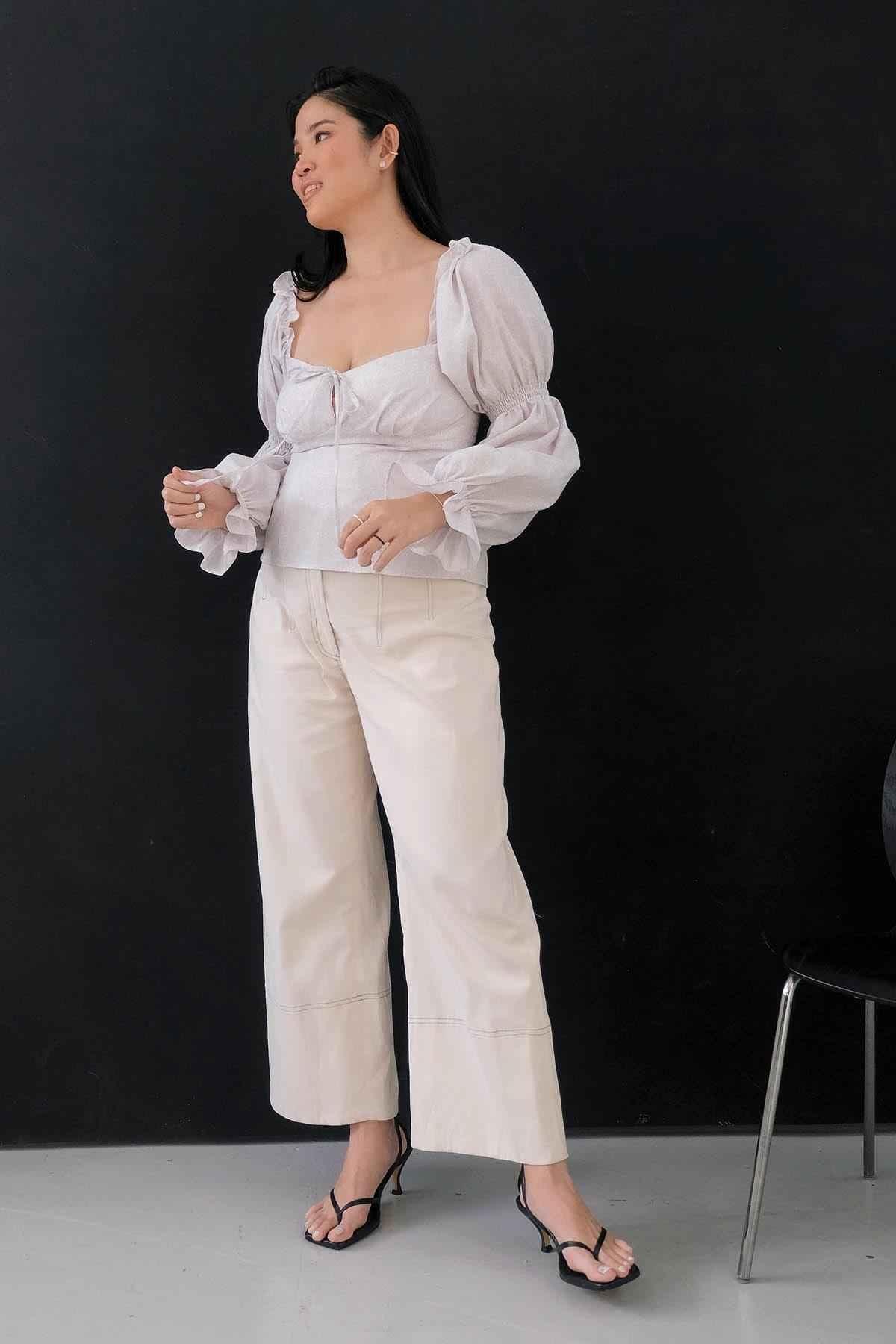 Buih Blouse Light Grey - EESOME