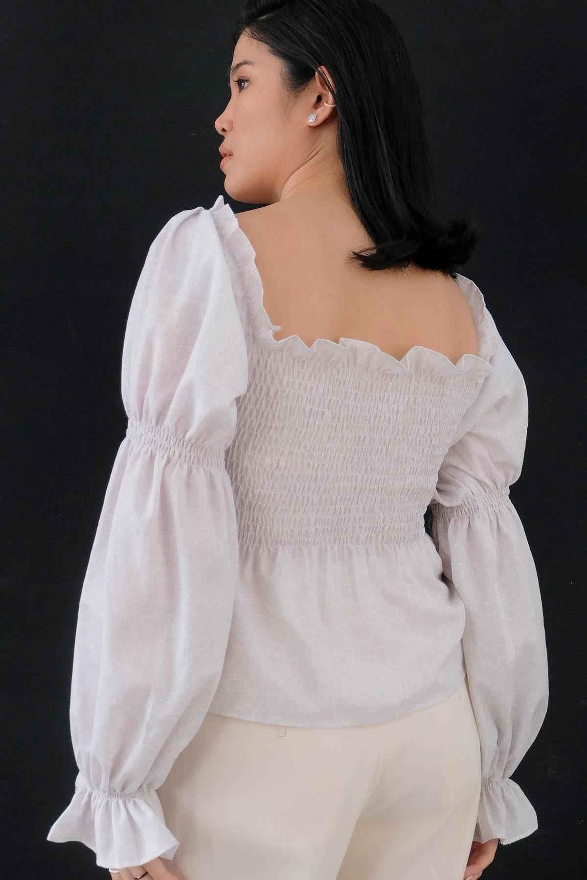 Buih Blouse Light Grey - EESOME