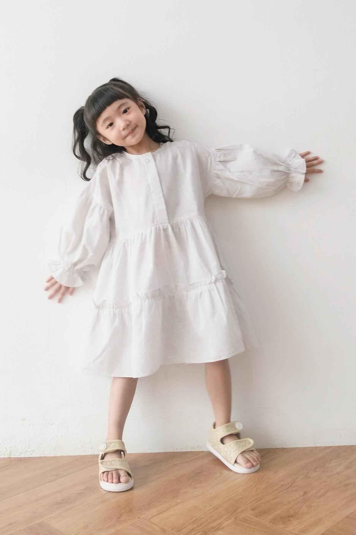 Buih Petite Dress Light Grey - EESOME