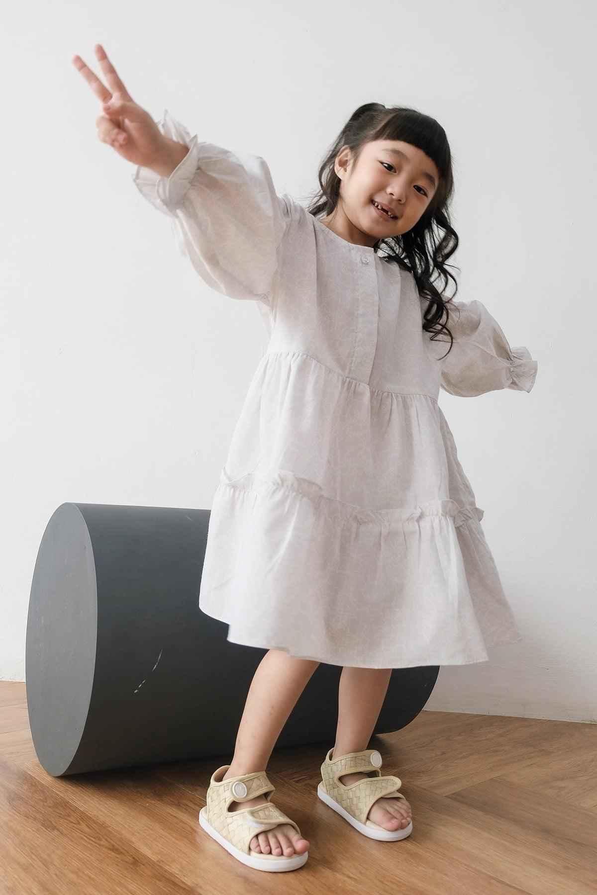 Buih Petite Dress Light Grey - EESOME