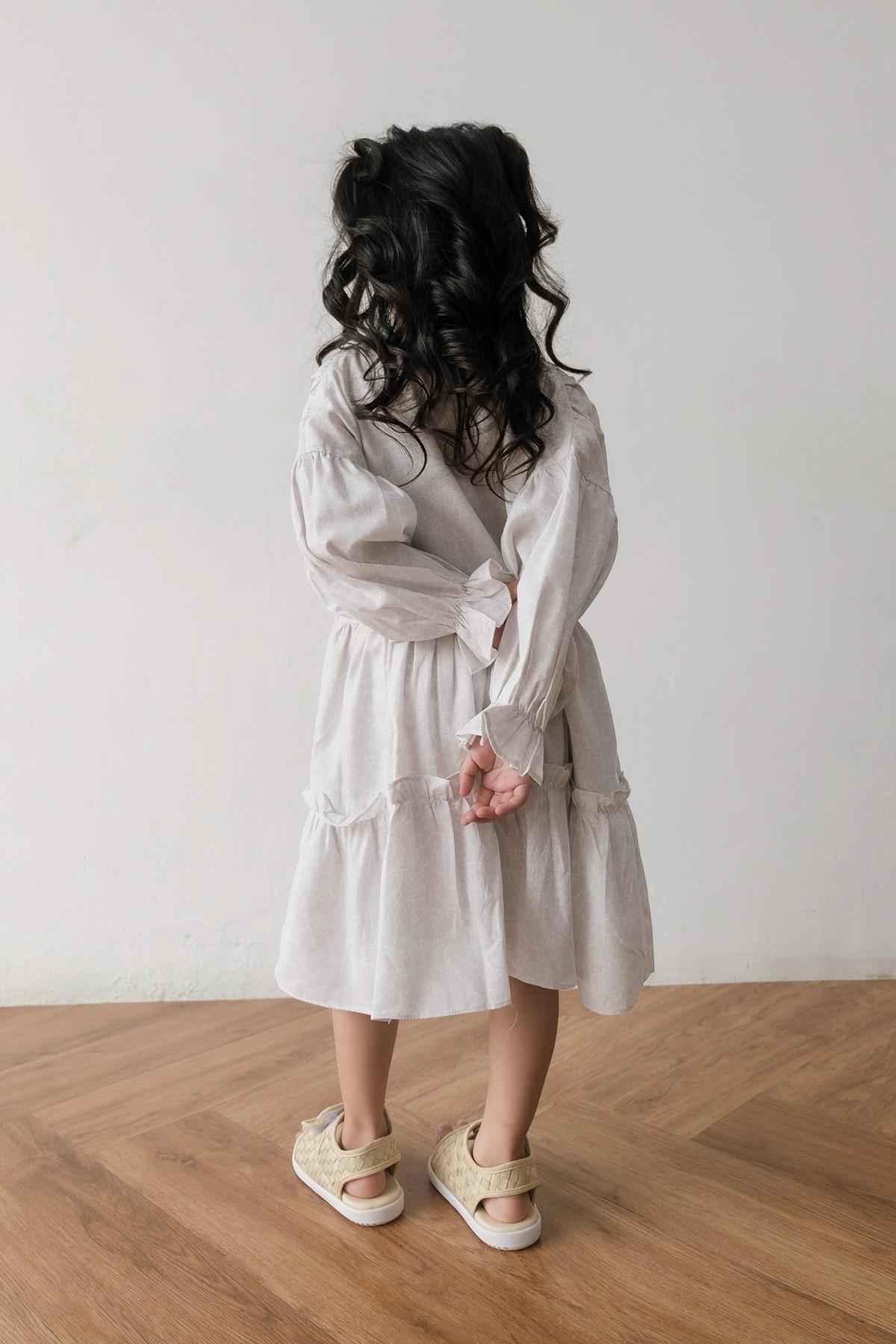 Buih Petite Dress Light Grey - EESOME