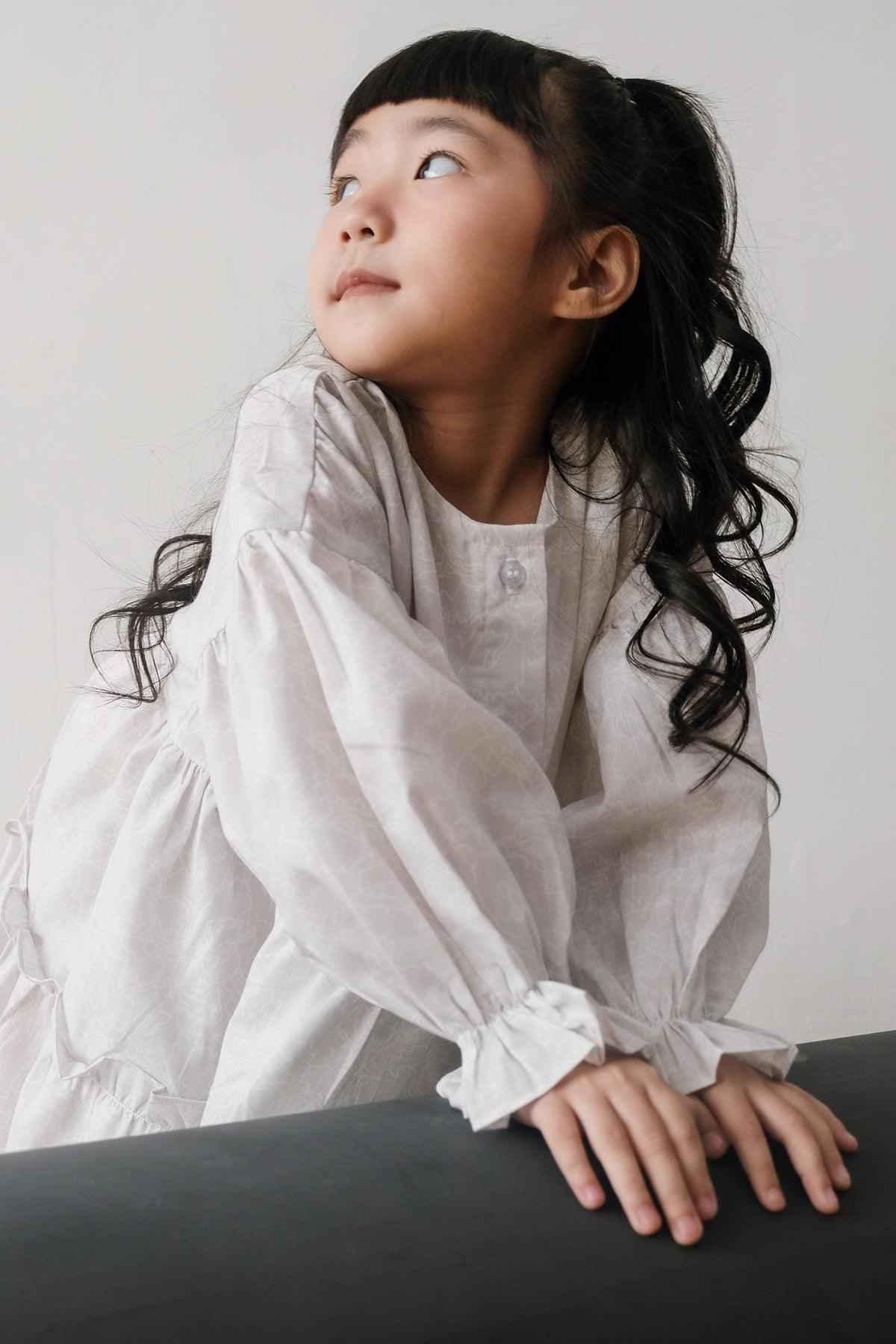 Buih Petite Dress Light Grey - EESOME