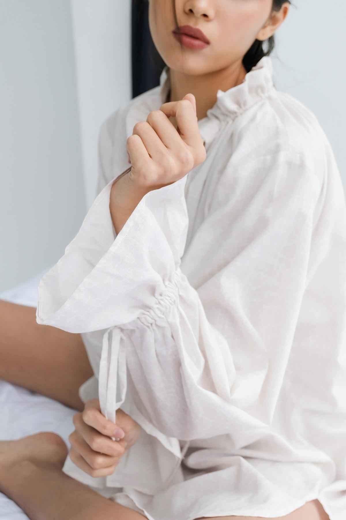 Buih Tunic Dress Nude - EESOME