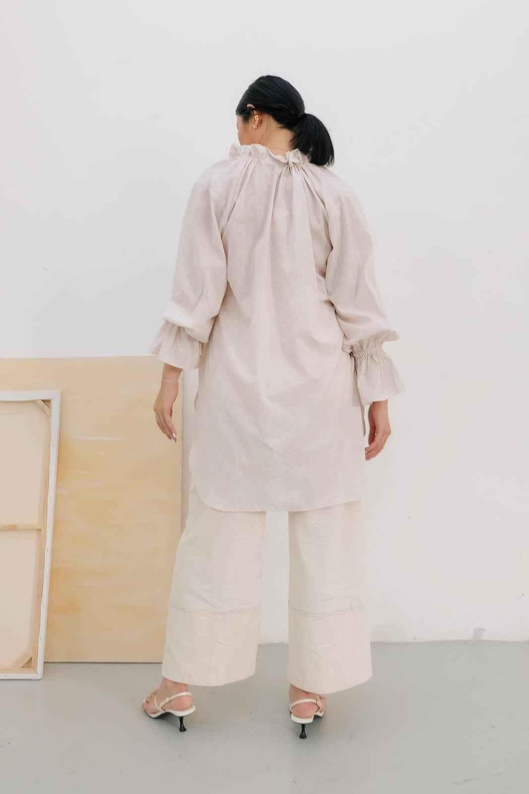 Buih Tunic Dress Nude - EESOME