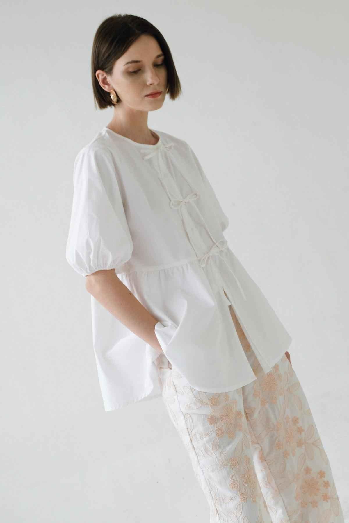 Carla Blouse Off-White - EESOME