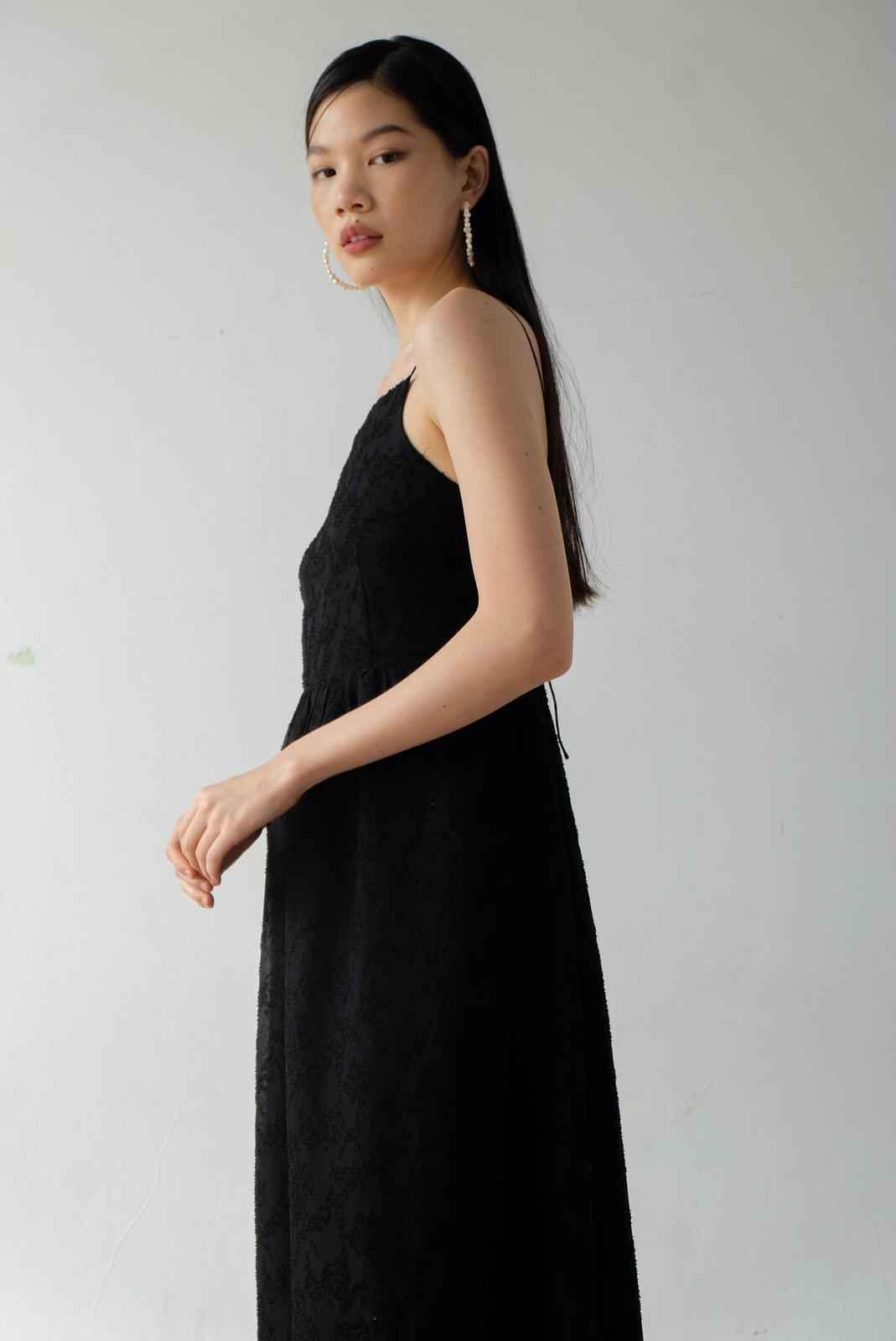 Carrie Dress Black Abstract - EESOME