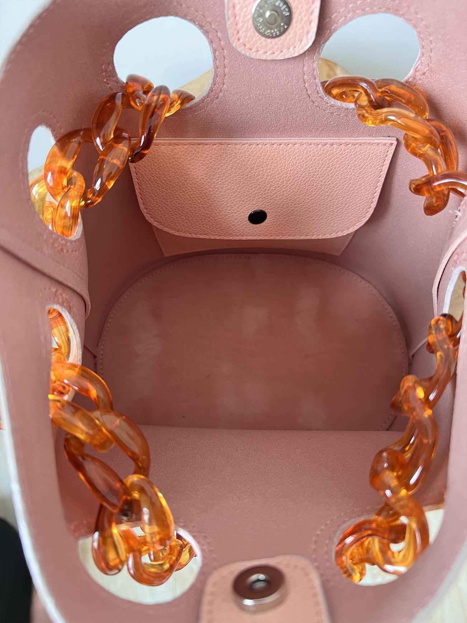 Chaine Bucket Bag Pink - EESOME