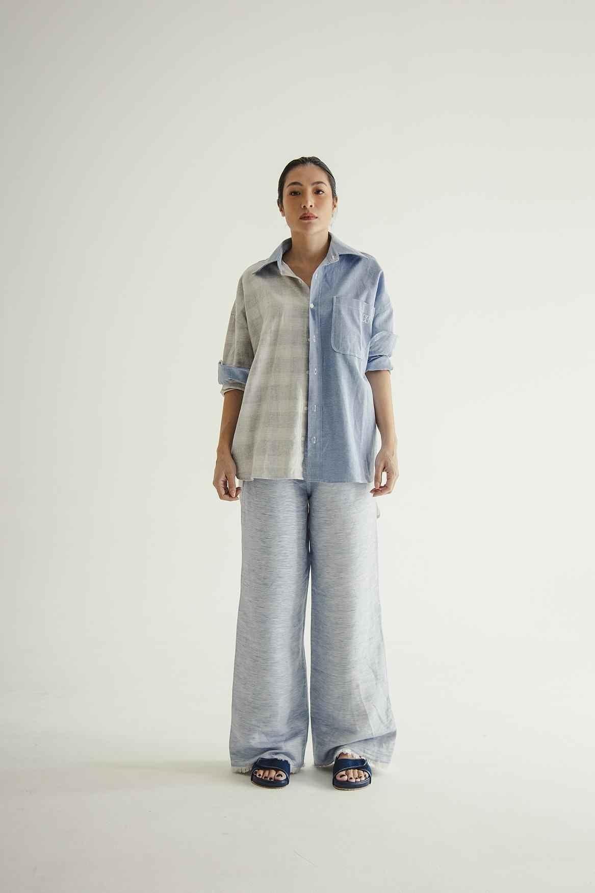 Copain Shirt Grey Blue - EESOME