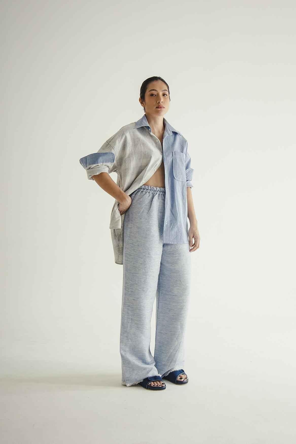 Copain Shirt Grey Blue - EESOME