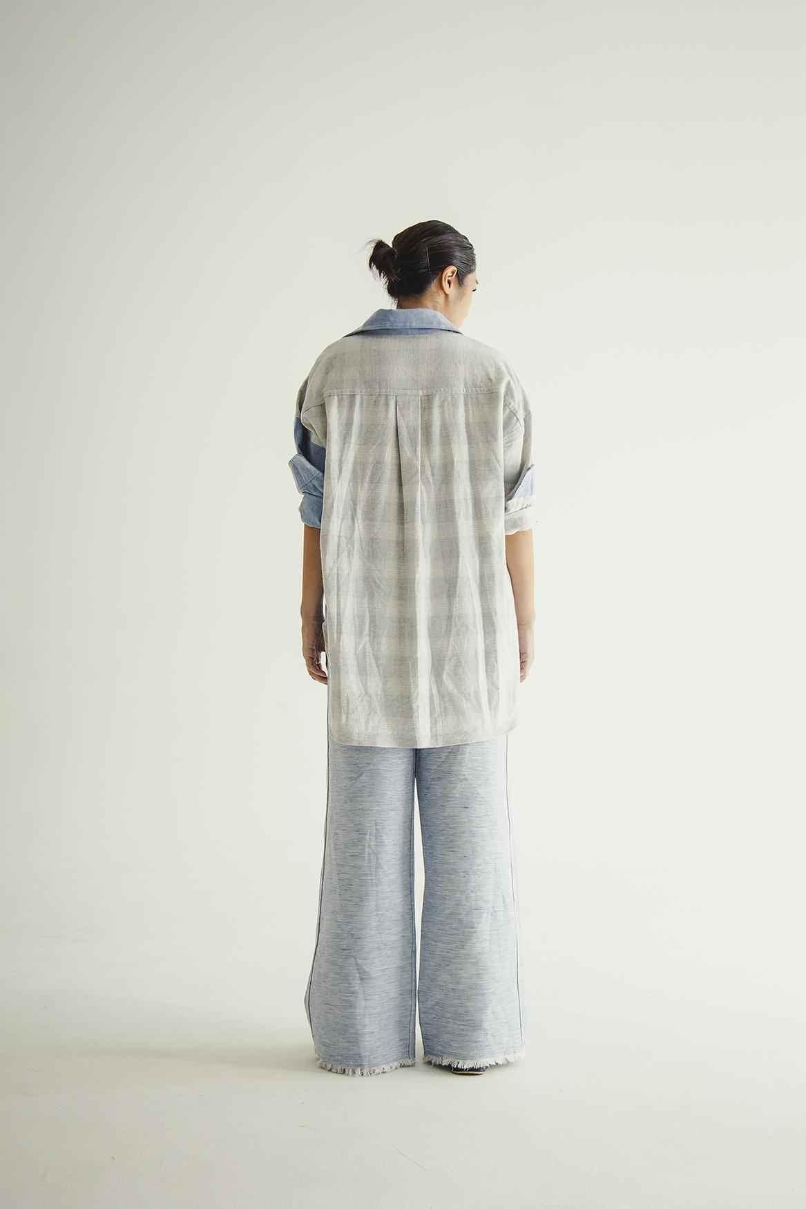 Copain Shirt Grey Blue - EESOME