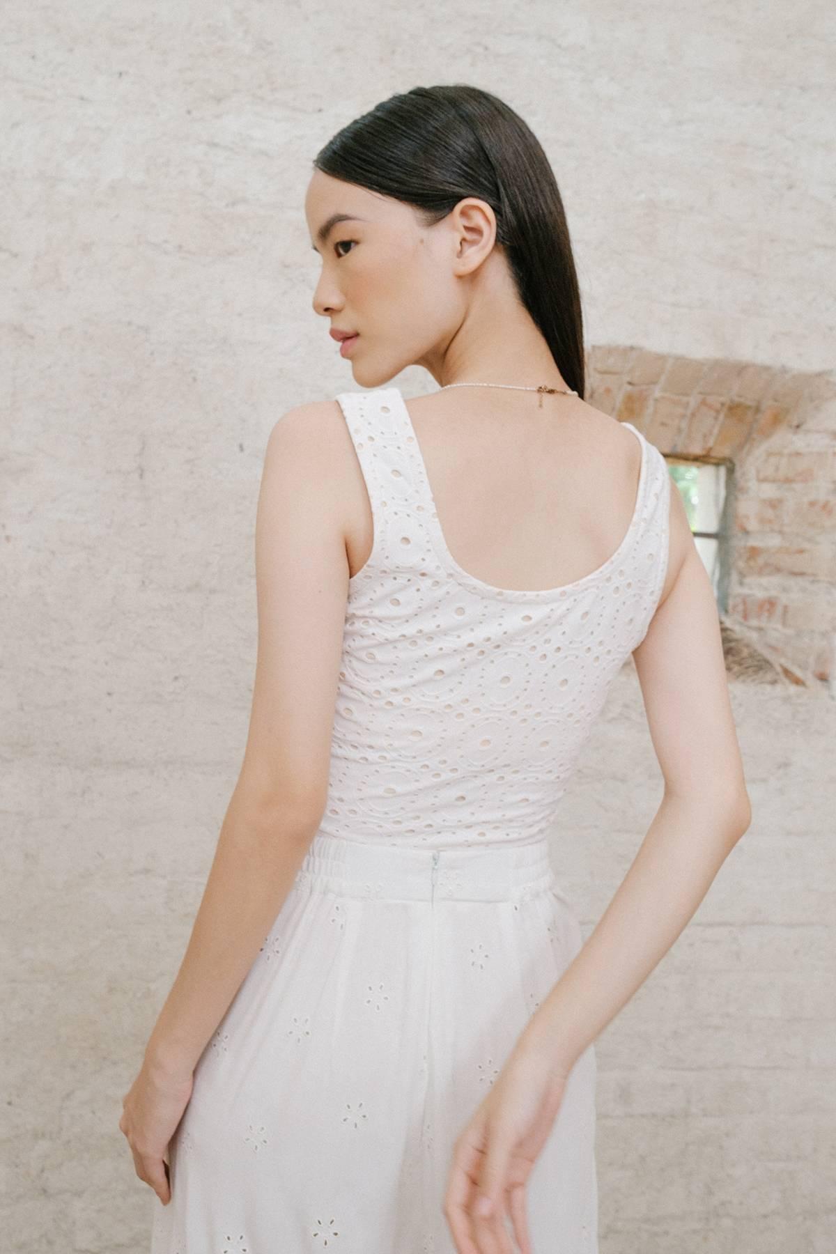 Cory Corset Top Off White - EESOME