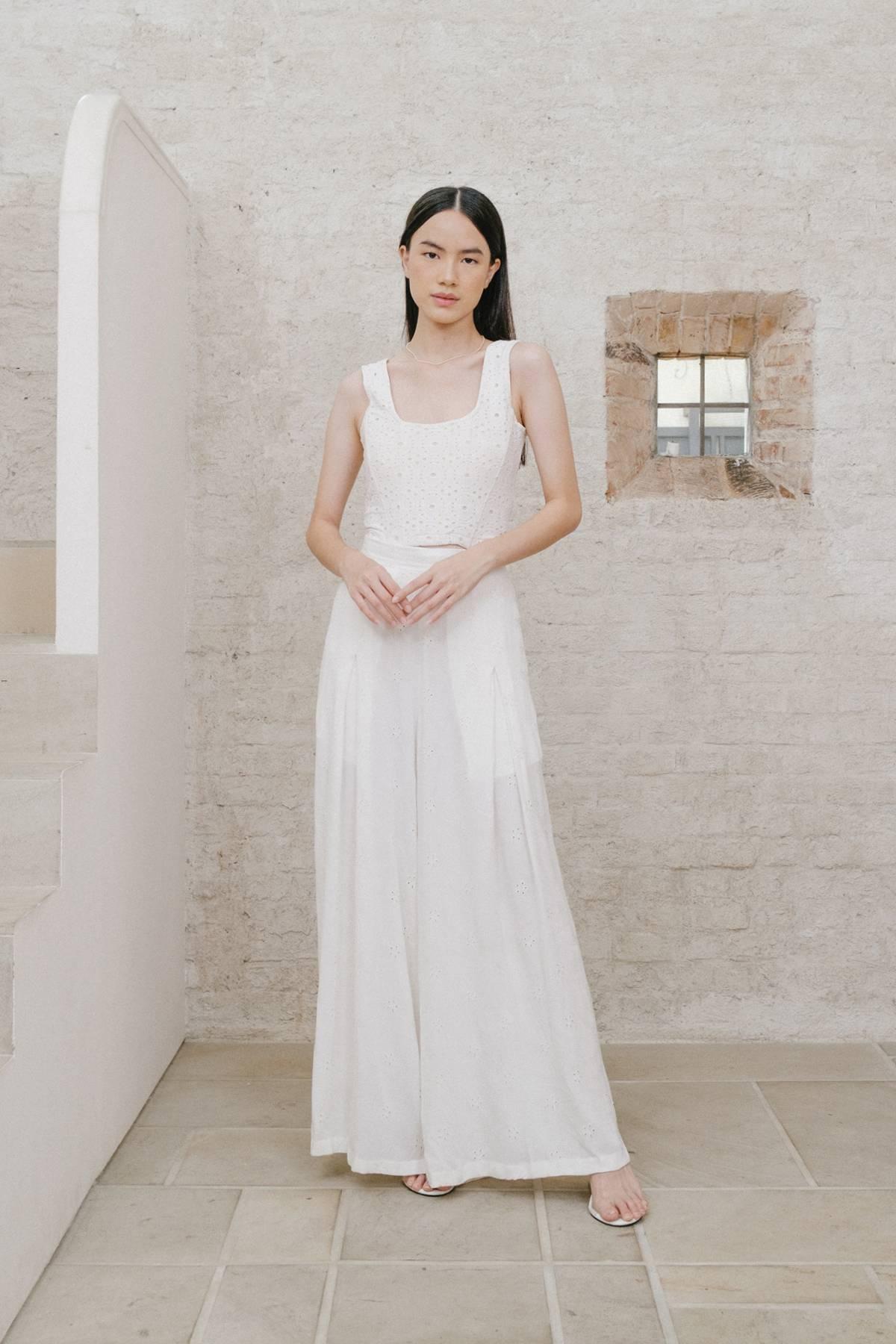 Cory Corset Top Off White - EESOME