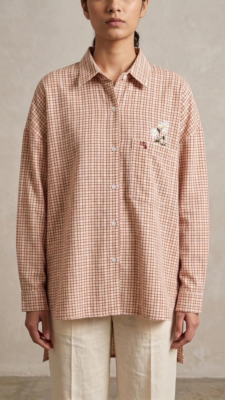 Daisybug Oversized Shirt Plaid Red