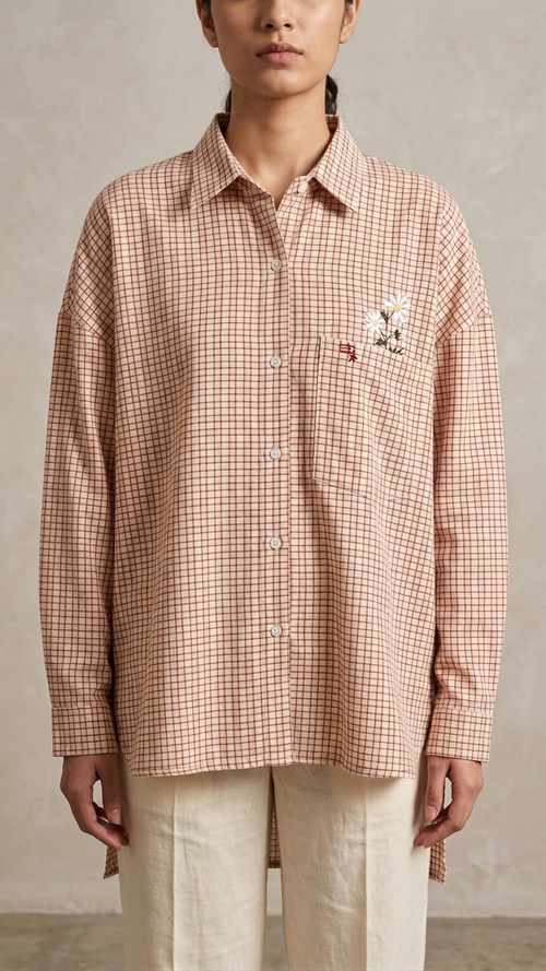 Daisybug Oversized Shirt Plaid Red