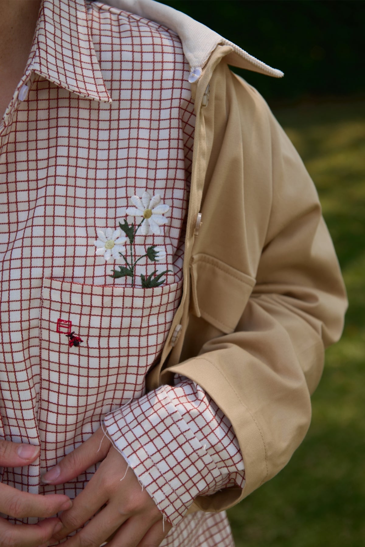 Daisybug Oversized Shirt Plaid Red