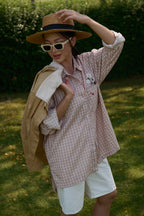 Daisybug Oversized Shirt Plaid Red
