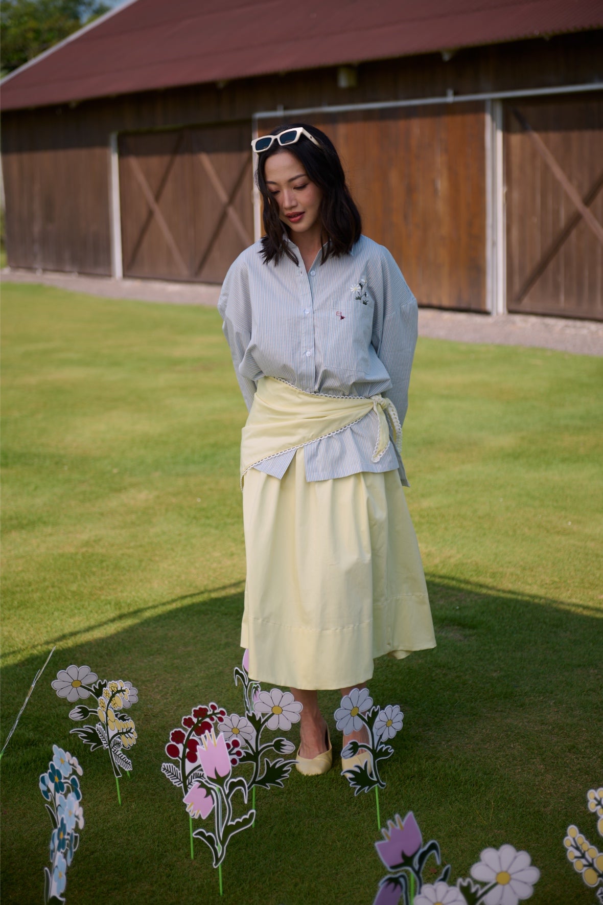 Daisybug Oversized Shirt Striped Blue