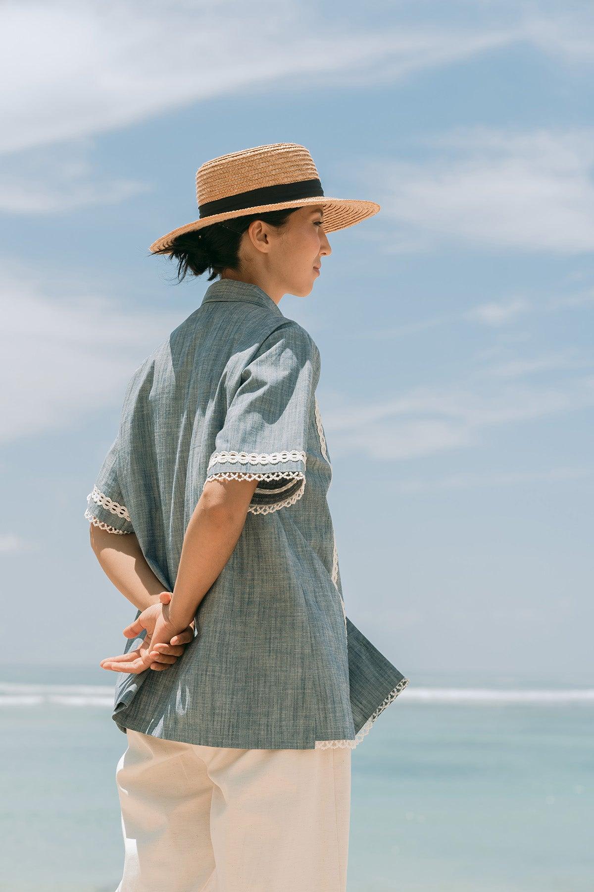 Dania Shirt Misty Blue - EESOME