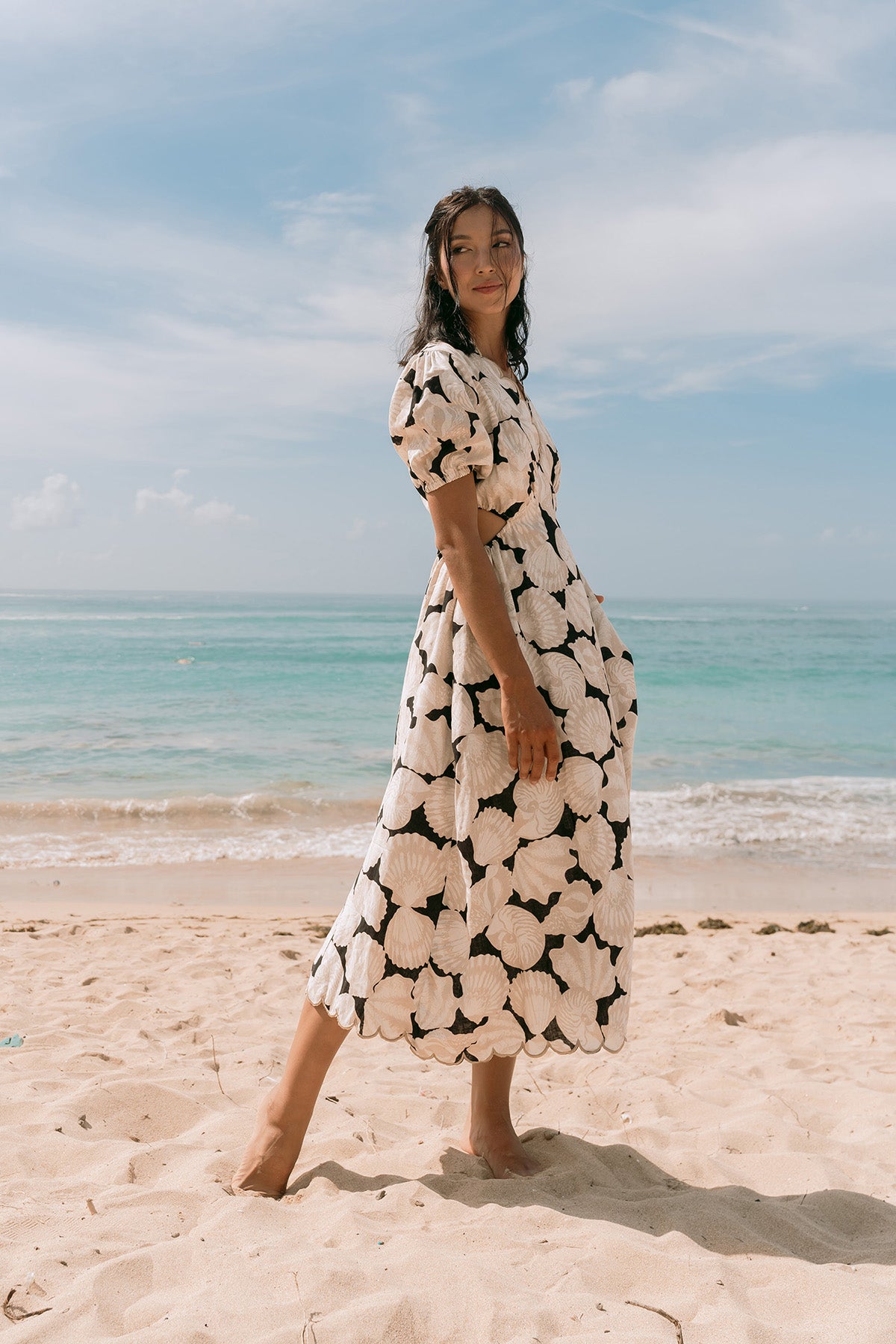Shelly Dress Brown Shell