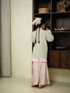 Zahra Petite Tunic Sage/Pink