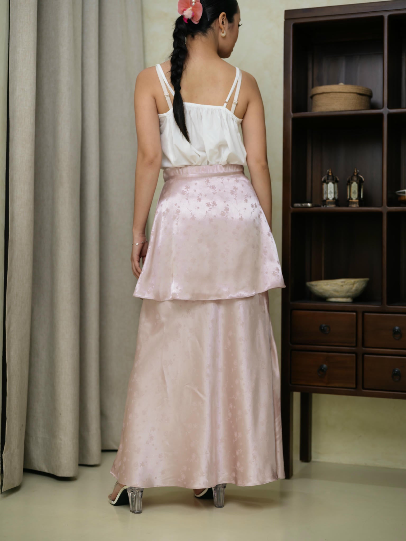 Raia Layer Skirt Blush Pink