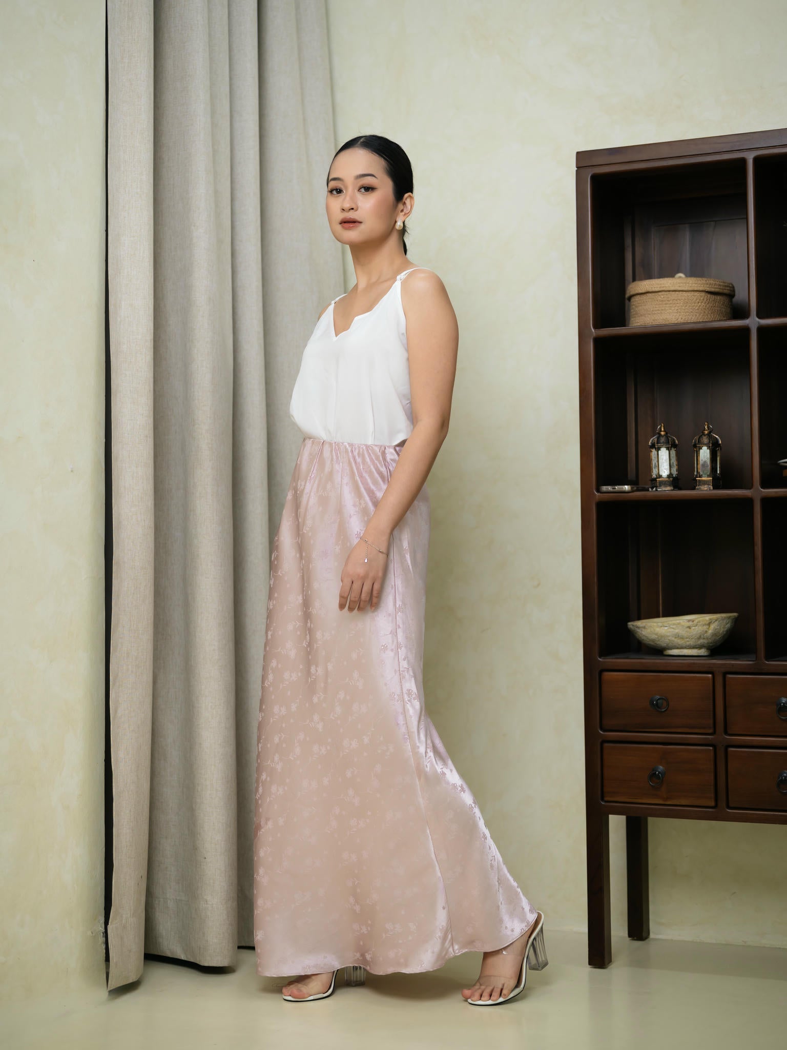 Raia Layer Skirt Blush Pink