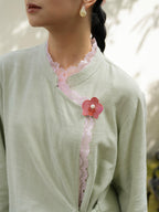 Zahra Tunic Sage/Pink