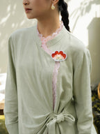Zahra Tunic Sage/Pink