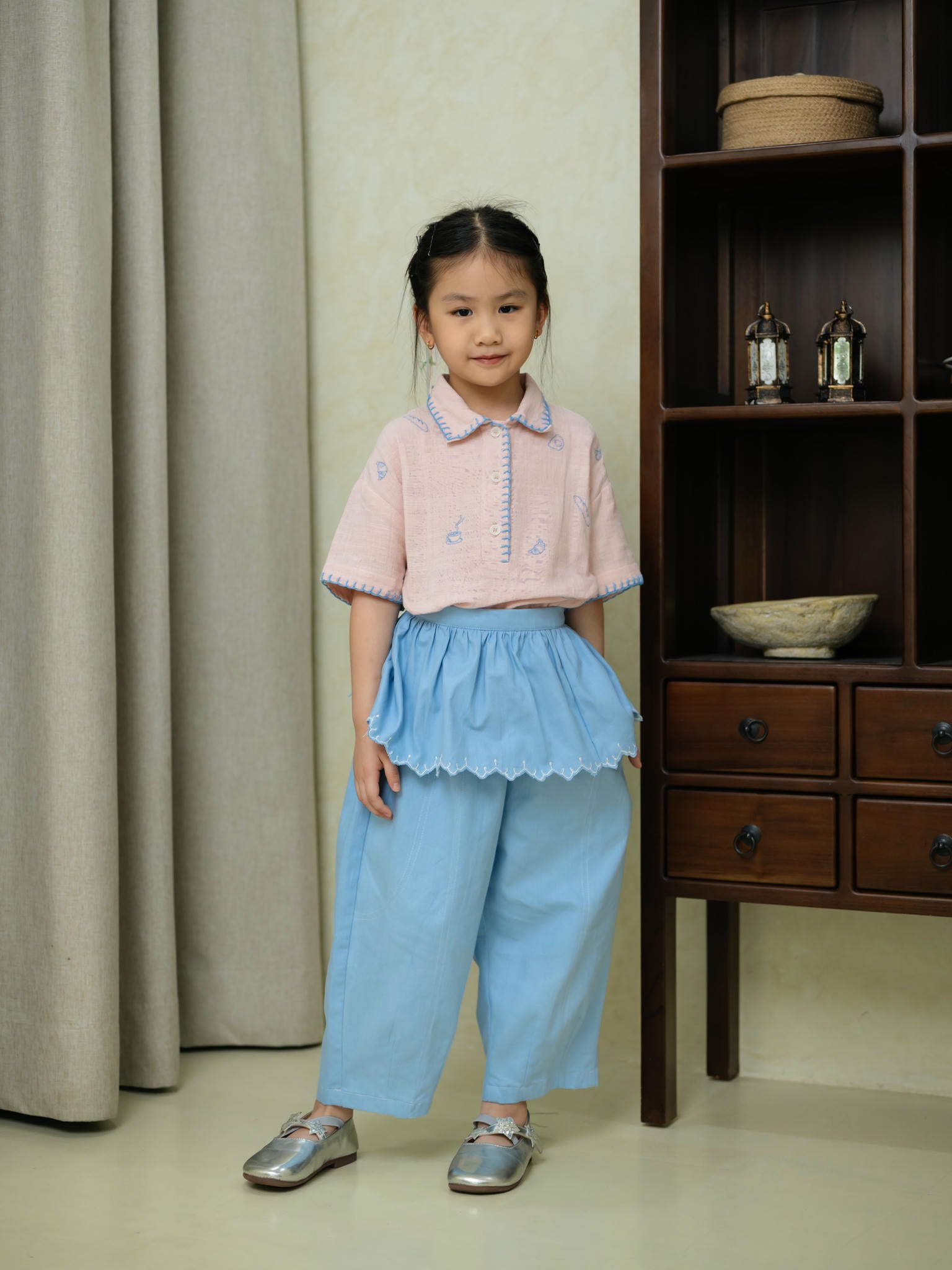 Faye Petite Barrell Pants Sky