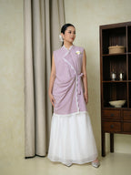 Zahra Vest Lilac/White