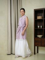 Zahra Vest Lilac/White