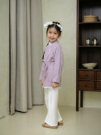 Zahra Petite Tunic Lilac/White