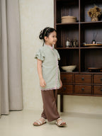 Zahra Petite Puff Sleeve Sage/Pink