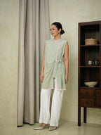Zahra Vest Sage/Pink