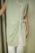 Zahra Vest Sage/Pink