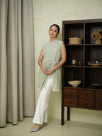 Zahra Vest Sage/Pink