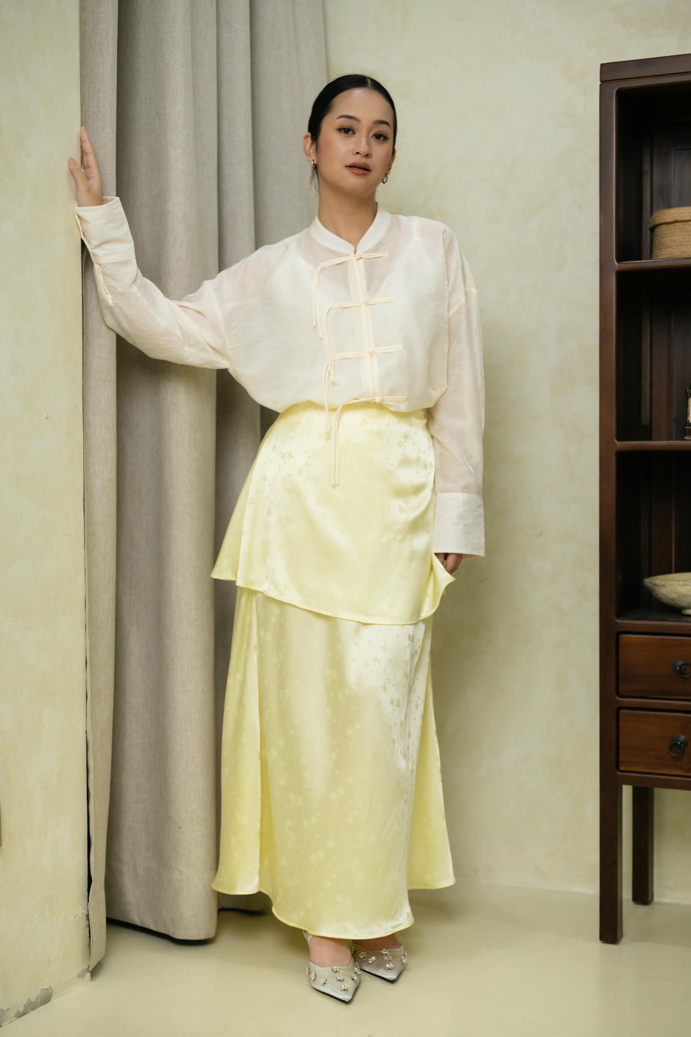 Raia Layer Skirt Butter Yellow