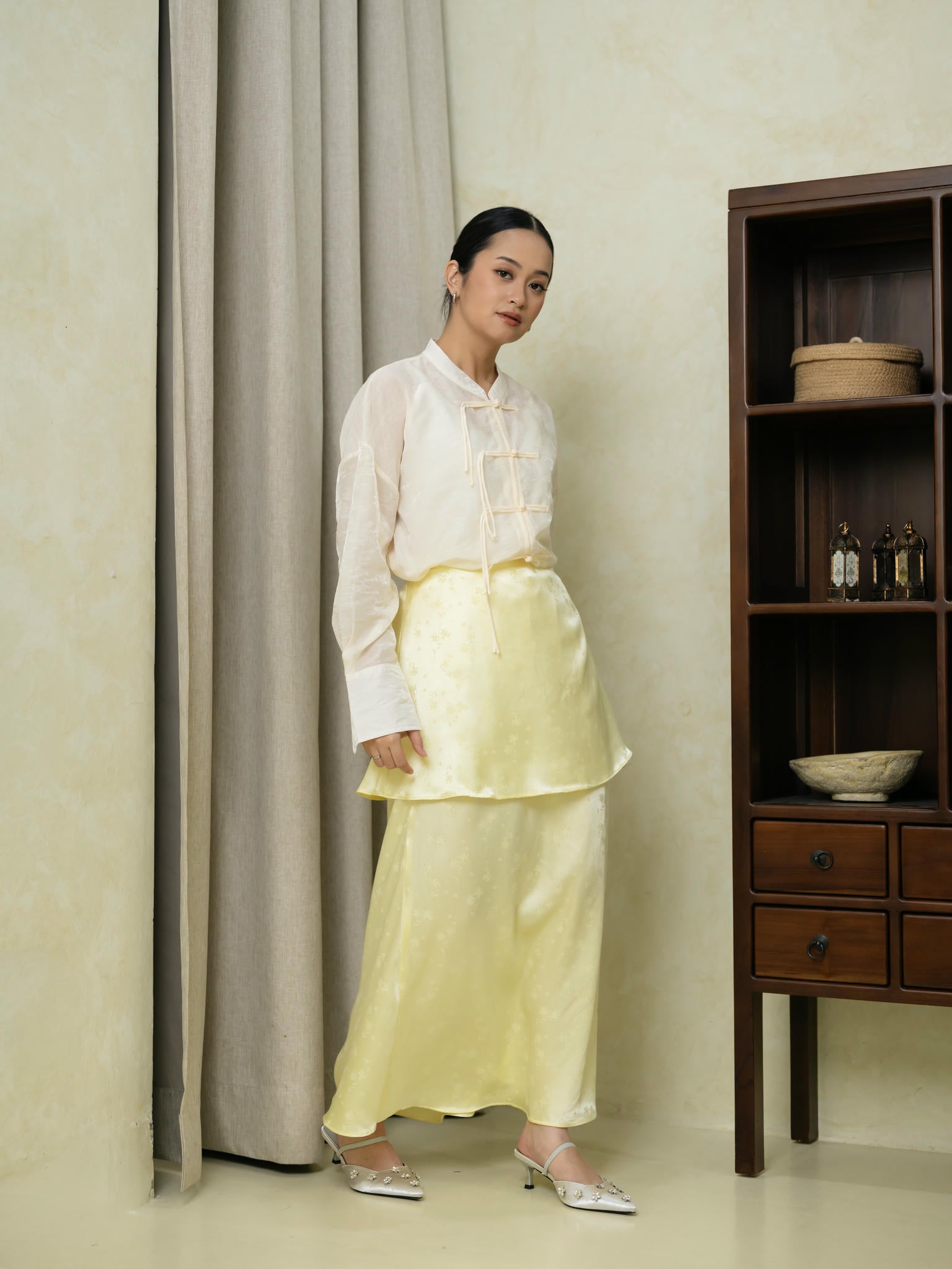 Raia Layer Skirt Butter Yellow