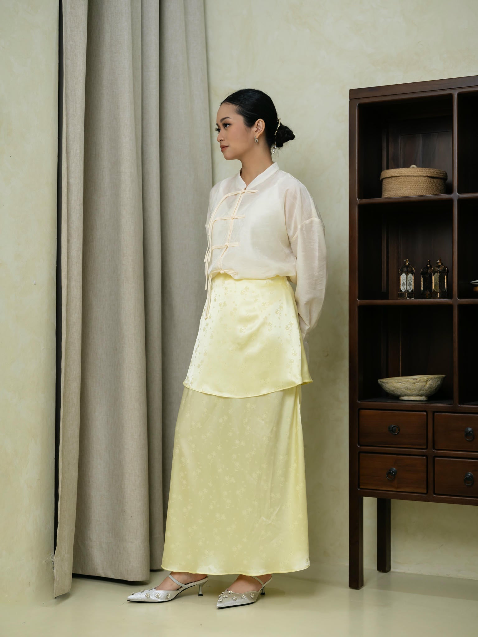 Raia Layer Skirt Butter Yellow