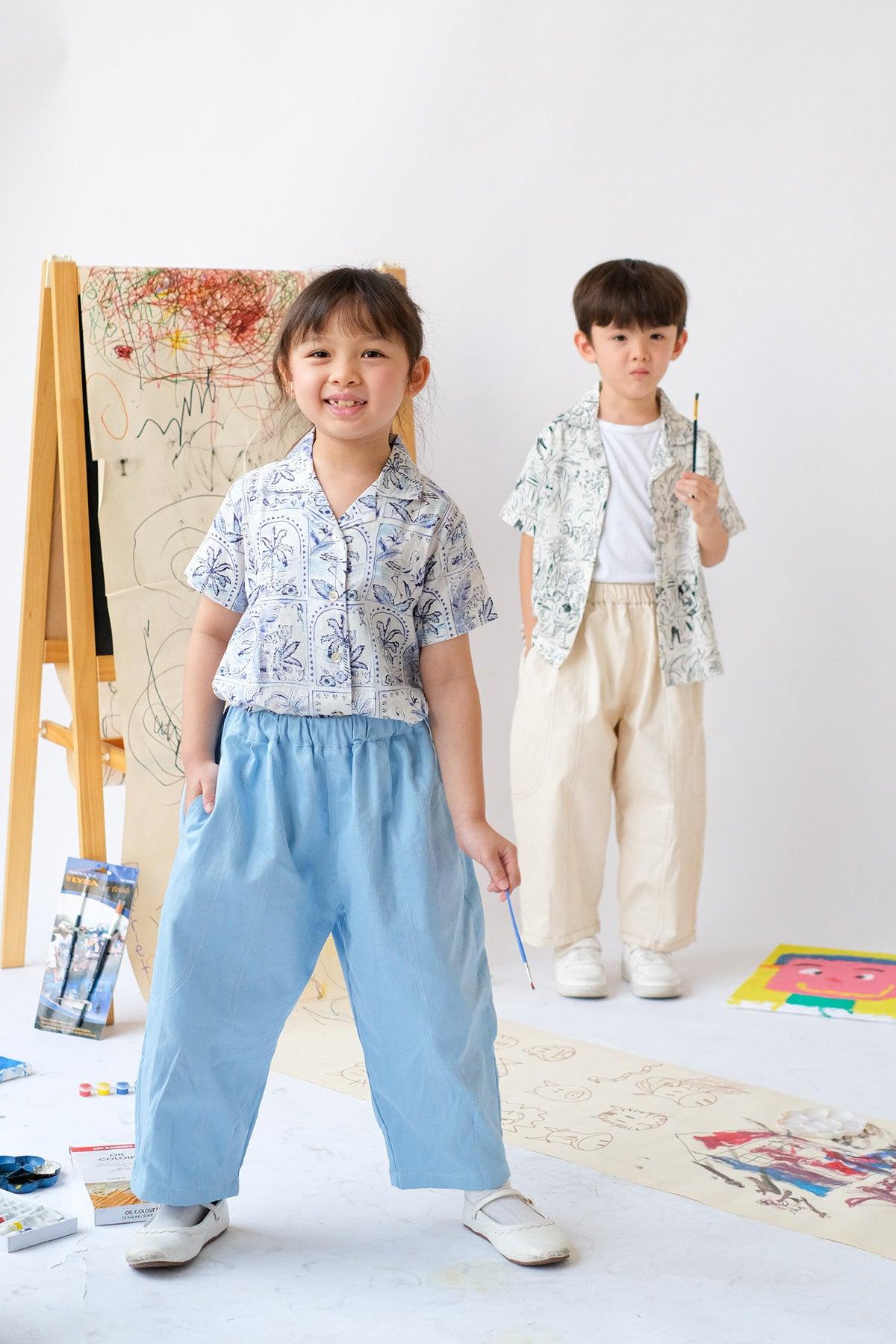 Faye Petite Barrell Pants Ecru - EESOME