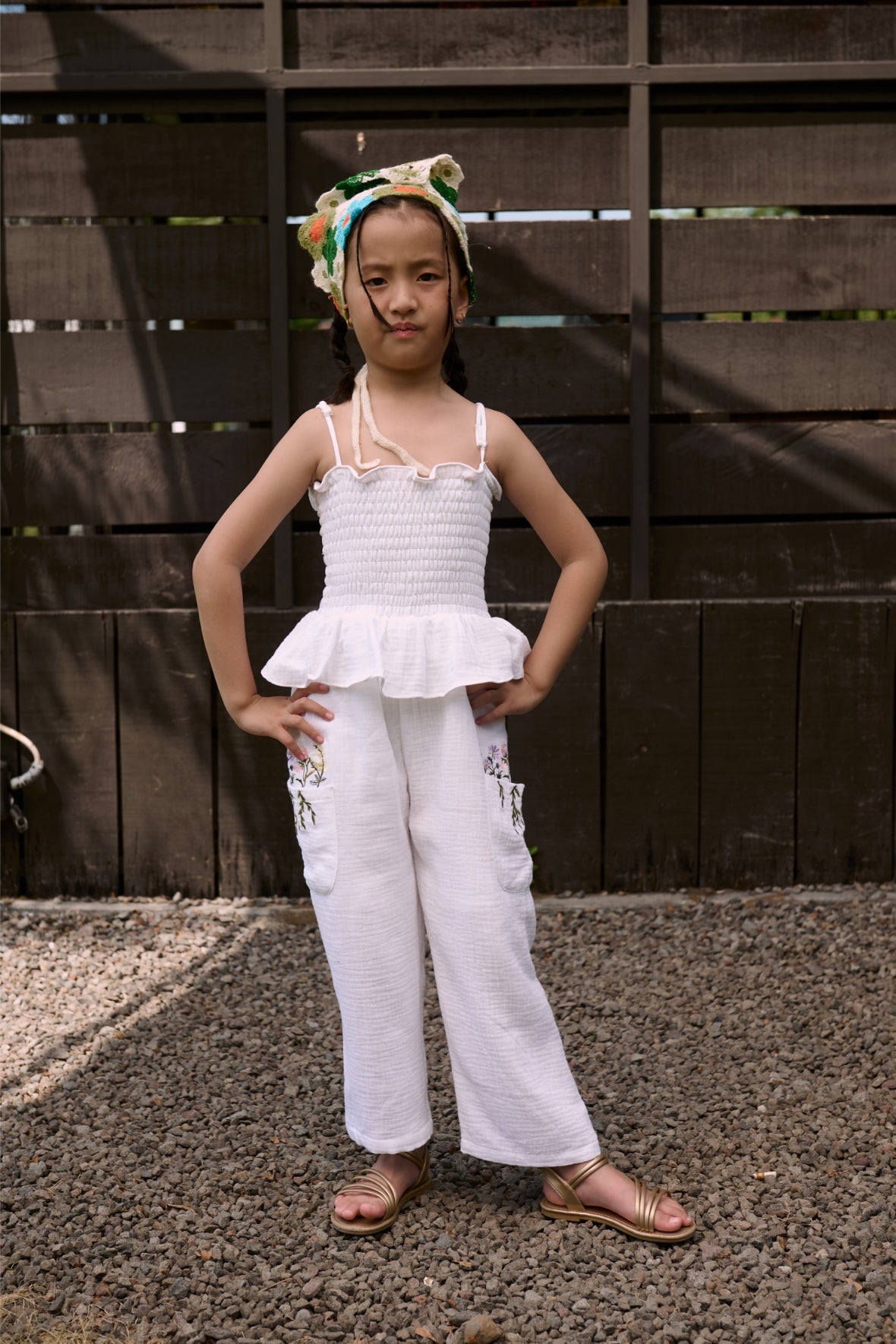 Fleur Petite Jumpsuit Off white