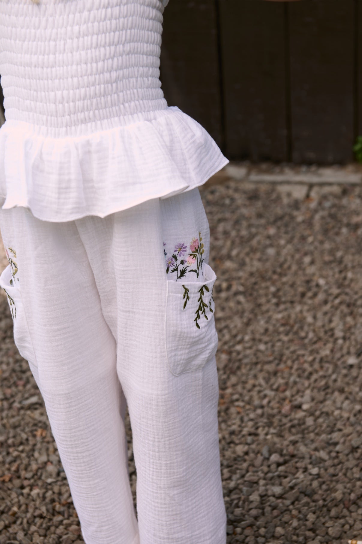 Fleur Petite Jumpsuit Off white